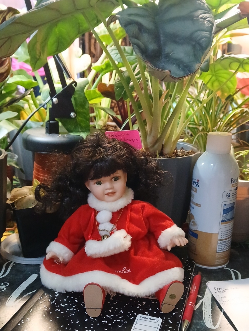 Red Holiday Doll in Festive Dress - Unbranded